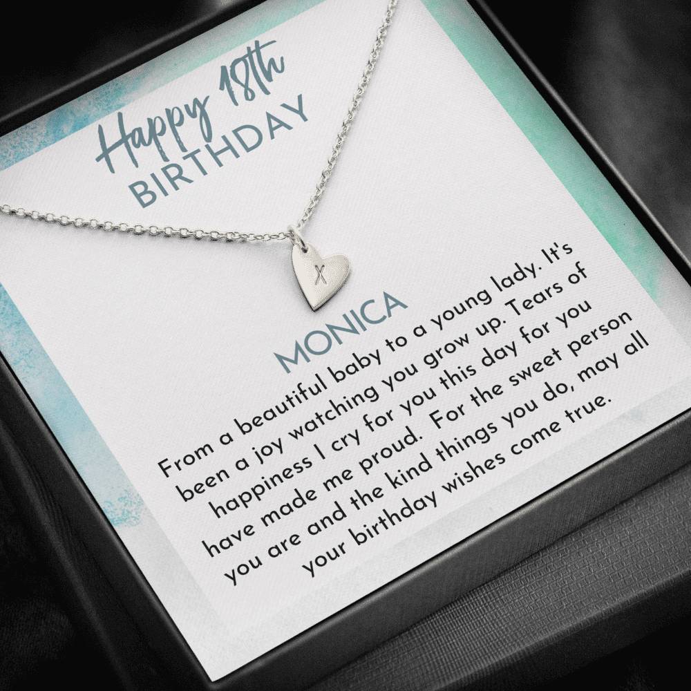 Happy 18th Birthday Wishes Sweetest Hearts Necklace from Dancing Canary